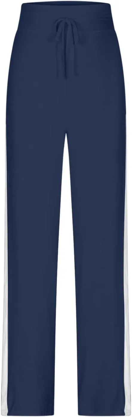 Wkishenl Wide Leg Yoga Pants for Women Drawstring High Waisted Lounge Pants Stretch Comfy Sweatpants Casual Wide Leg Trousers