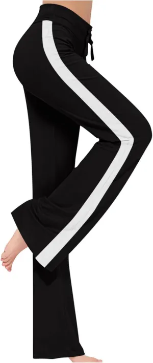 Wkishenl Wide Leg Yoga Pants for Women Drawstring High Waisted Lounge Pants Stretch Comfy Sweatpants Casual Wide Leg Trousers