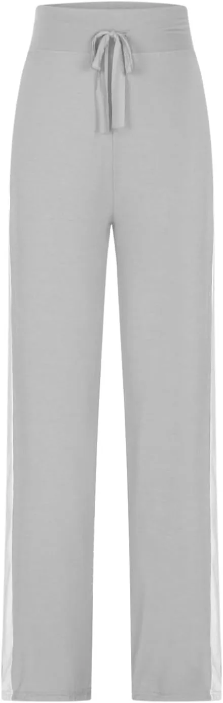 Wkishenl Wide Leg Yoga Pants for Women Drawstring High Waisted Lounge Pants Stretch Comfy Sweatpants Casual Wide Leg Trousers