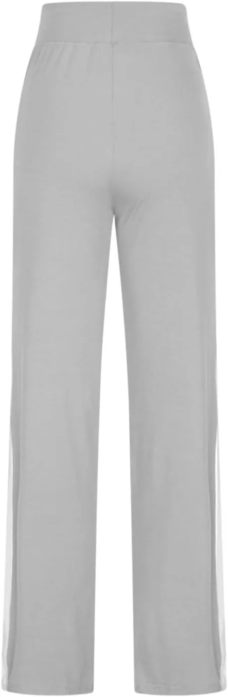 Wkishenl Wide Leg Yoga Pants for Women Drawstring High Waisted Lounge Pants Stretch Comfy Sweatpants Casual Wide Leg Trousers