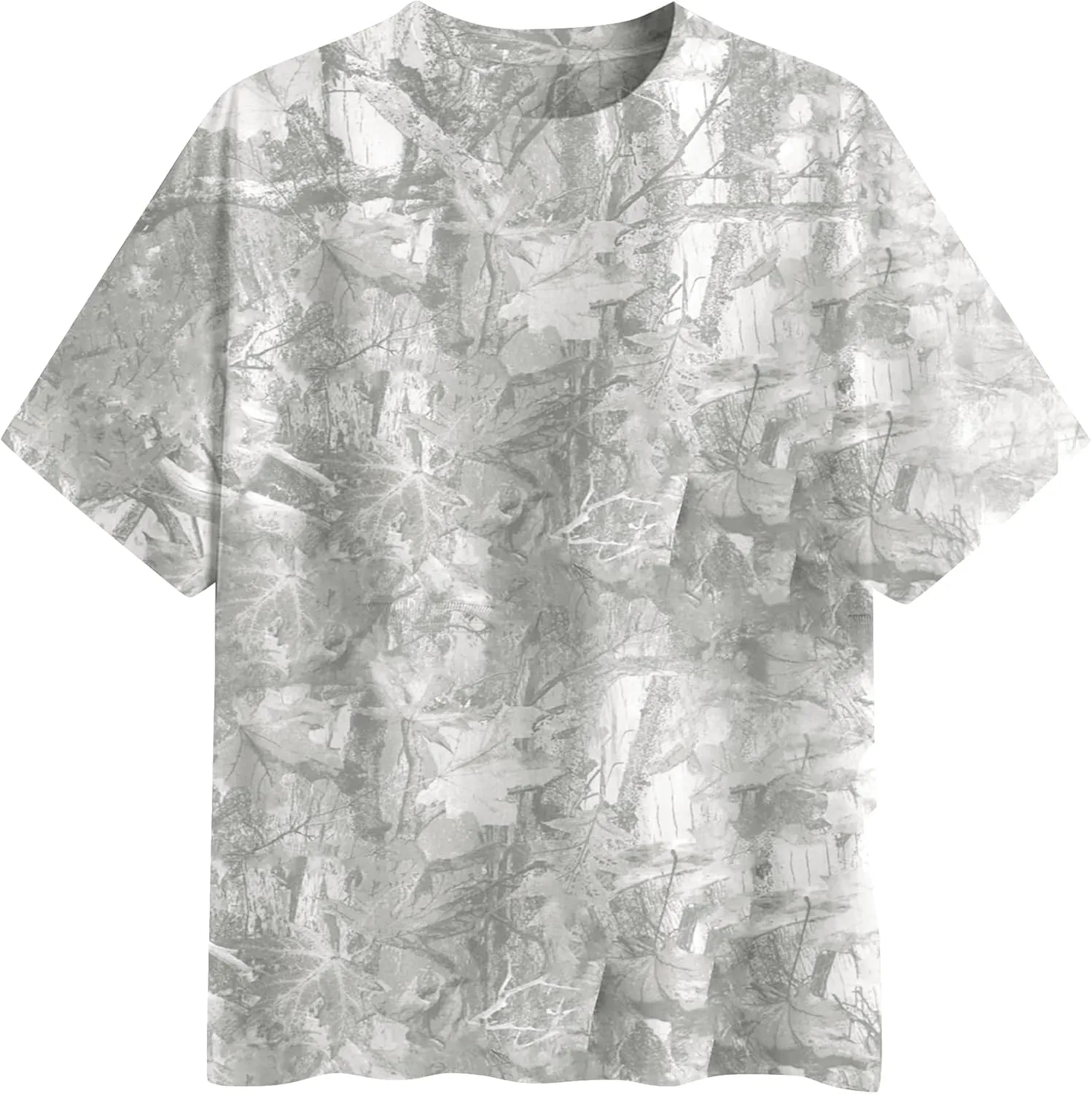 Women Camo Tee Shirt for Men Maple Leaf Print Oversized T Shirt Short Sleeve Summer Casual Tee Tops