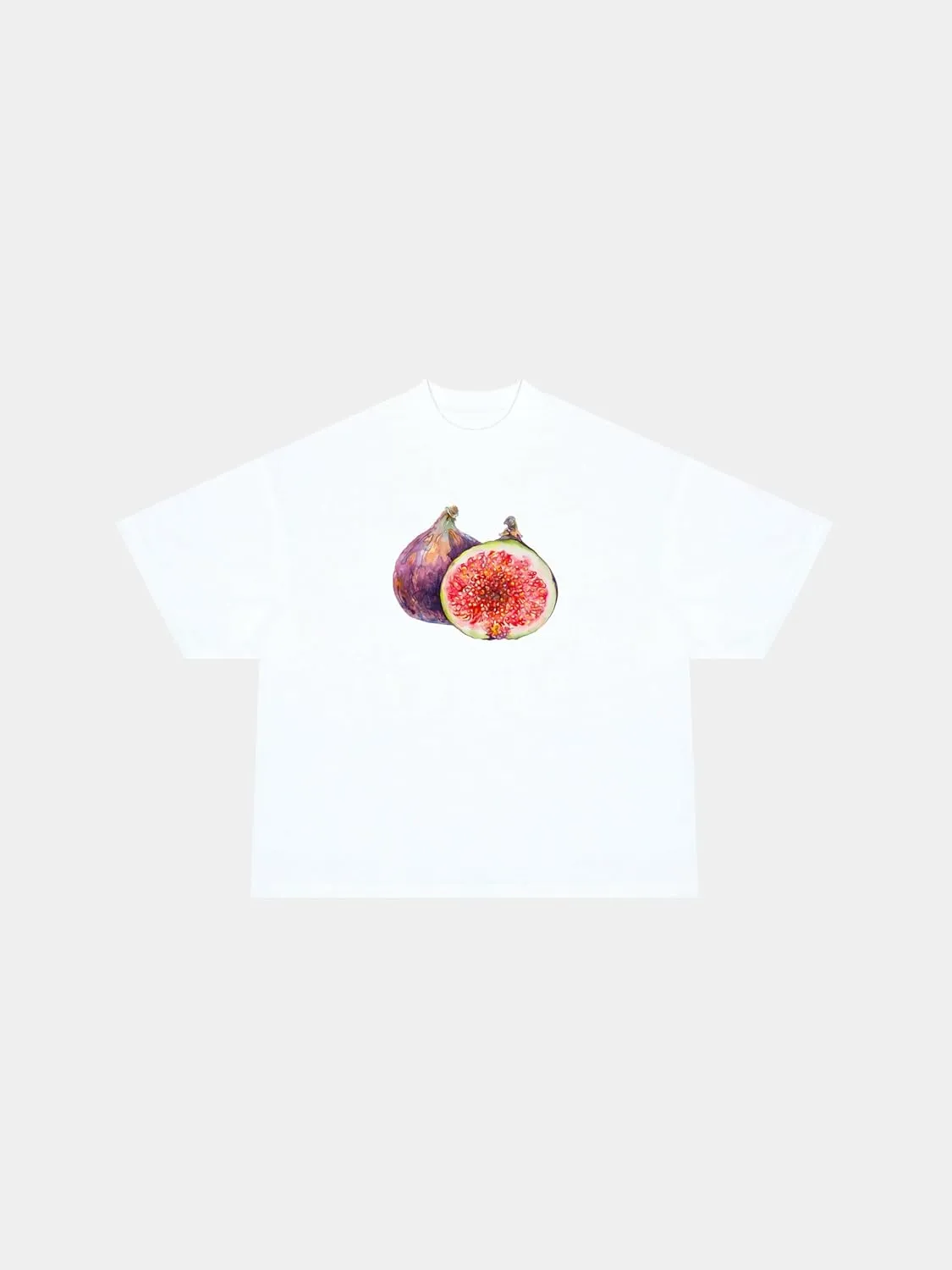 Women Graphic Oversized Tee Y2k Fruit Print Short Sleeve White Top Crewneck Cute Aesthetic Tee Shirts Summer