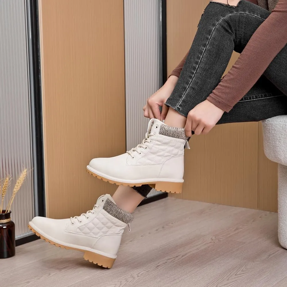 Women Hiking Outdoor Waterprooof Comfrotabel Work Boot White
