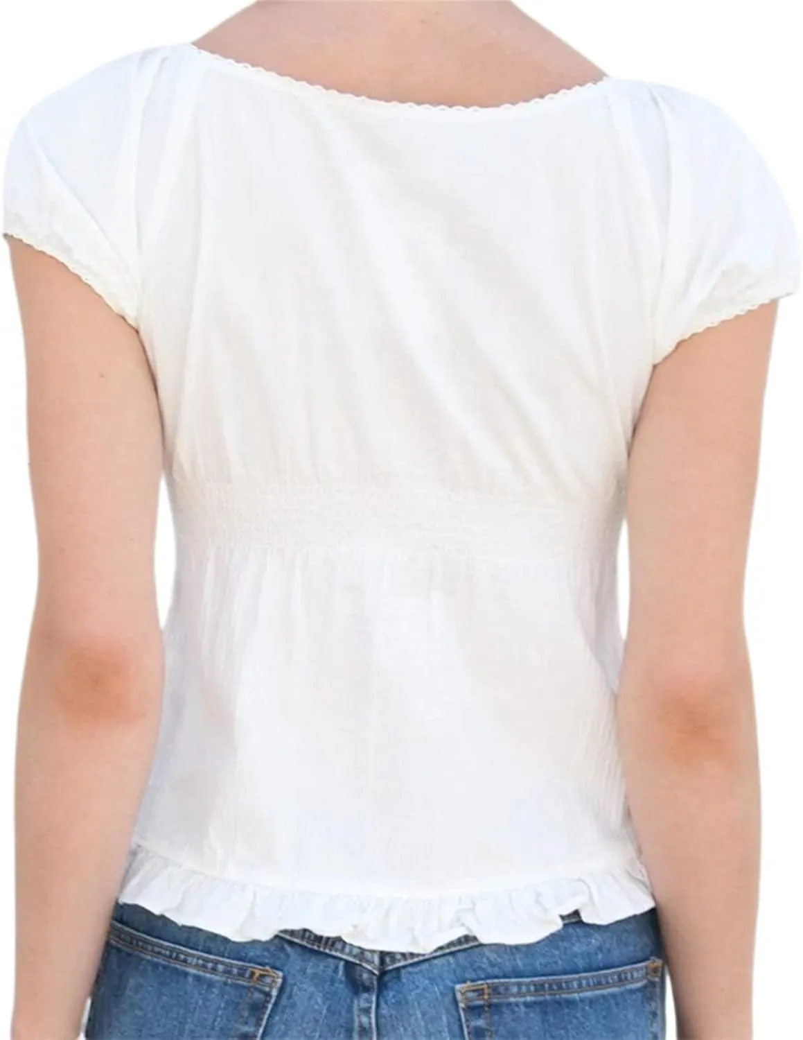 Women Y2K Long Sleeve Top Tee Sexy Patchwork Square Collar Black Basic Slim Fit Blouse Tops Streewear