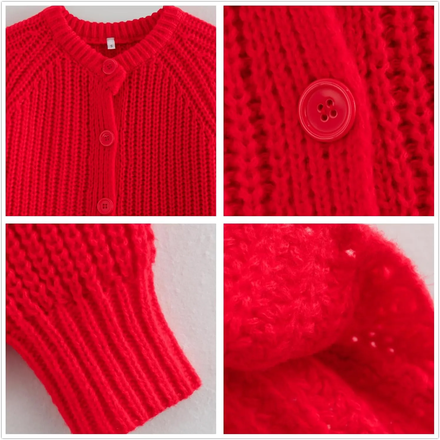 Womens Cardigan Sweater Long Sleeve Button Y2K Chunky Soft Knit Sweater Casual Open Front Outwear Knitwear Coat