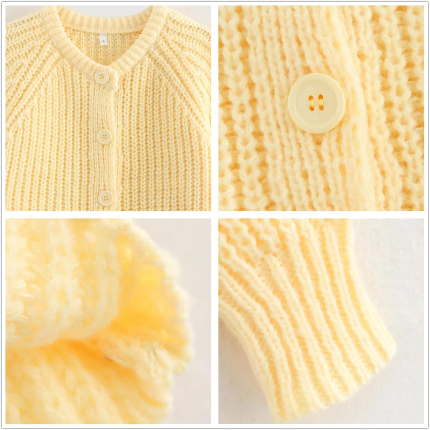Womens Cardigan Sweater Long Sleeve Button Y2K Chunky Soft Knit Sweater Casual Open Front Outwear Knitwear Coat