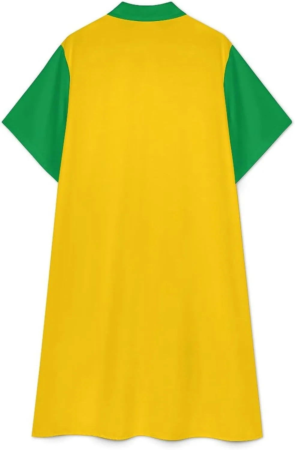 Women's Hawaii Flag Shirt Dress Collar V-Neck Button Down Simple Short Sleeve Long Dresses