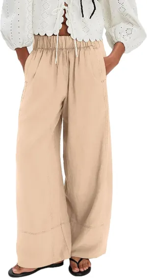 Womens Hudson Canyon Pants Side Striped Sweatpants Drawstring Waist High Rise Pant Trousers with Pockets
