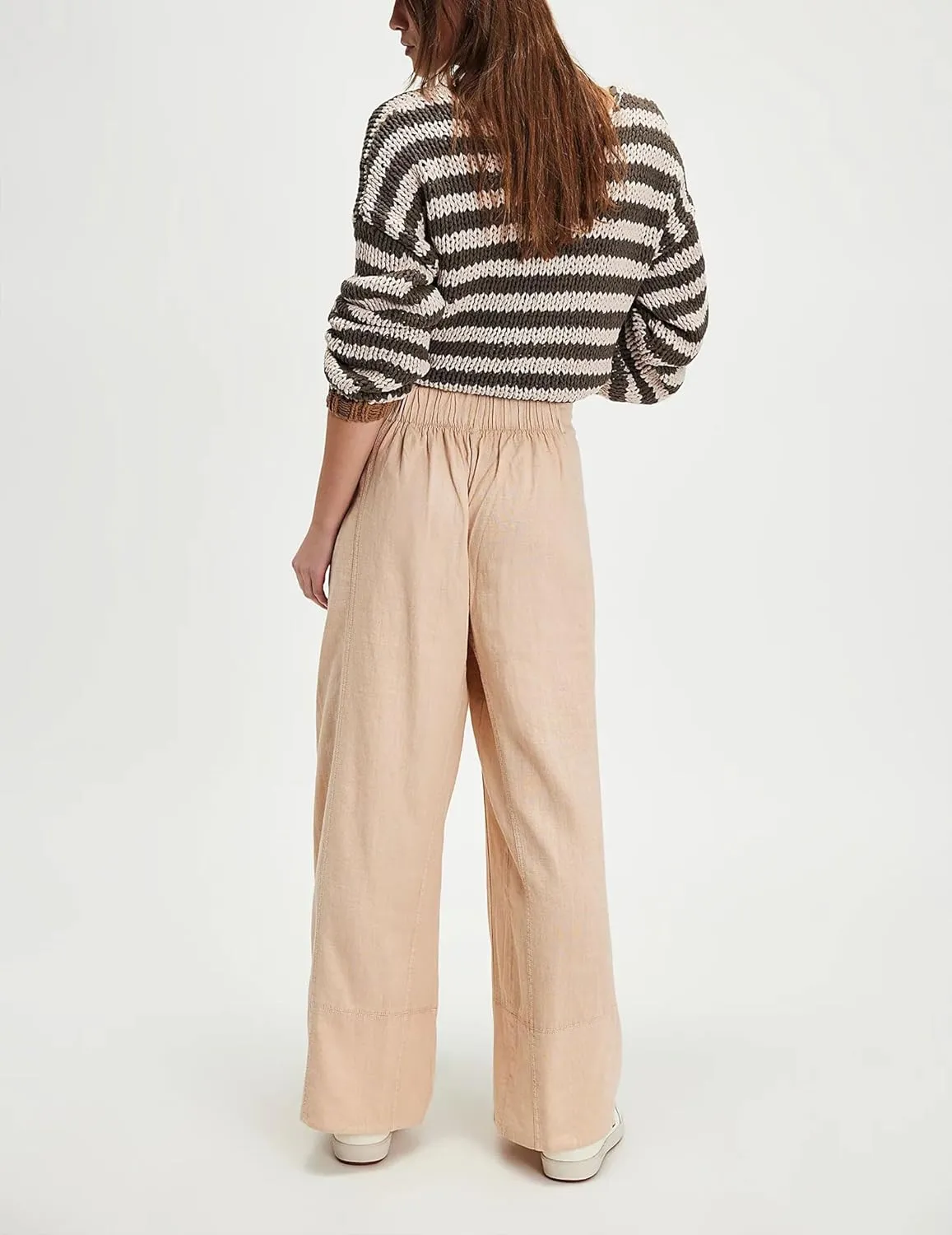 Womens Hudson Canyon Pants Side Striped Sweatpants Drawstring Waist High Rise Pant Trousers with Pockets