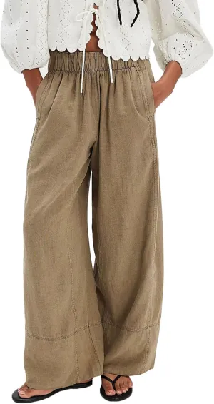 Womens Hudson Canyon Pants Side Striped Sweatpants Drawstring Waist High Rise Pant Trousers with Pockets