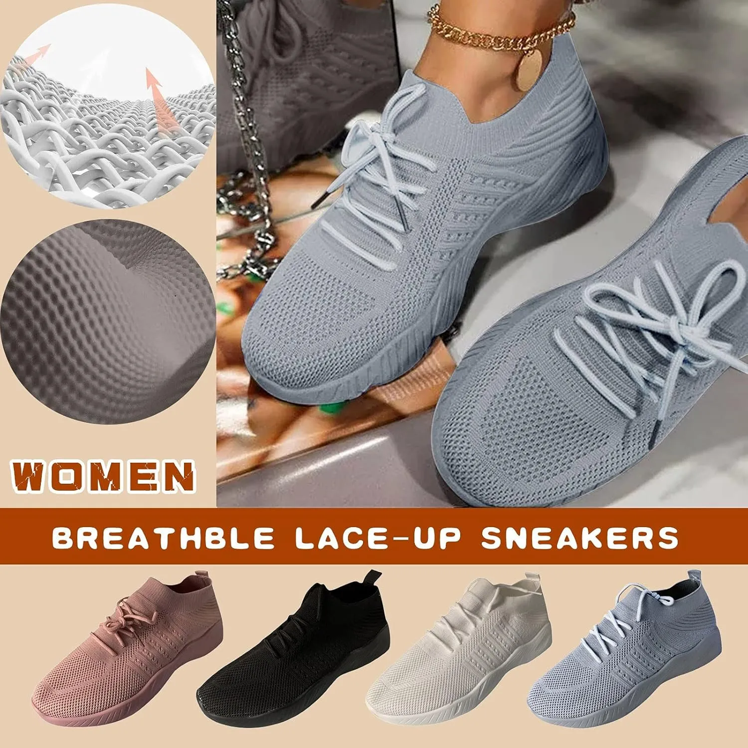 Womens Slip on Walking Shoes Comfort Lightweight Casual Arch Support Sneakers Tennis Mesh Shoes Gym Sport Sneakers