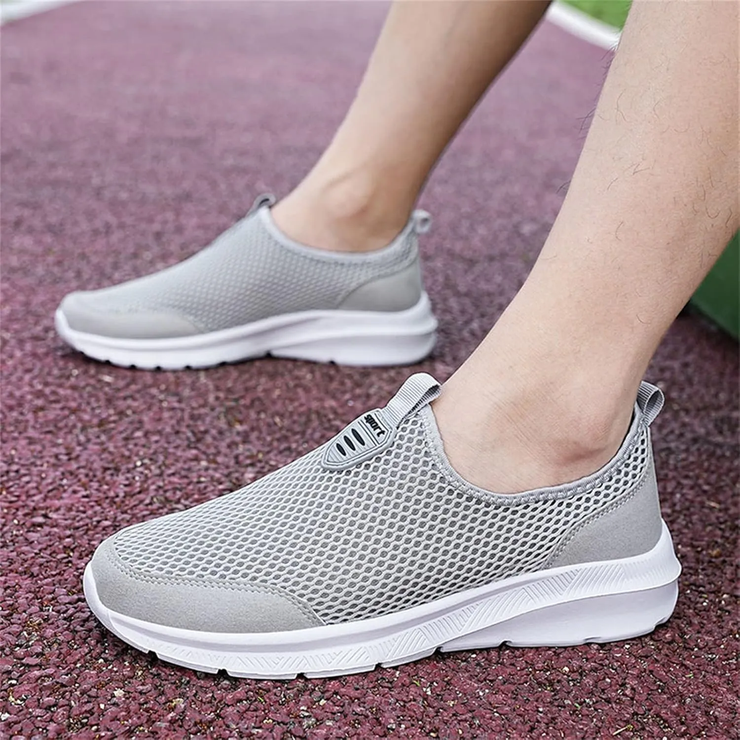 Womens Slip On Walking Shoes Non Slip Running Shoes Womens Tennis Shoes Arch Support Casual Shoes Fashion Sneakers Brown Tennis Shoe Cross Trainer Shoe