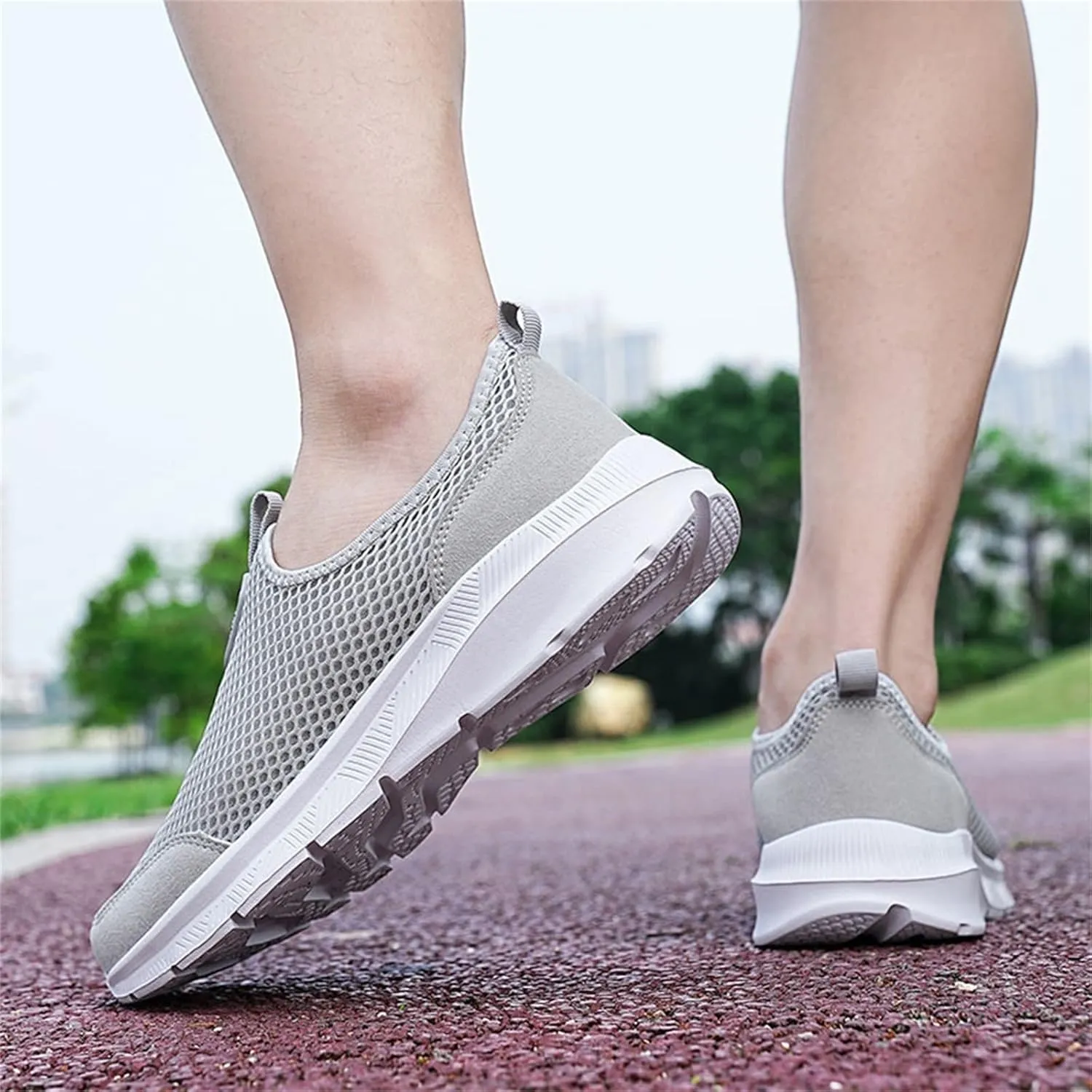 Womens Slip On Walking Shoes Non Slip Running Shoes Womens Tennis Shoes Arch Support Casual Shoes Fashion Sneakers Brown Tennis Shoe Cross Trainer Shoe