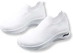 Women's Sports Shoes Breathable Soft Sole Non-Slip Wear-Resistant Running Slip on Tennis Lightweight Walking Sneakers
