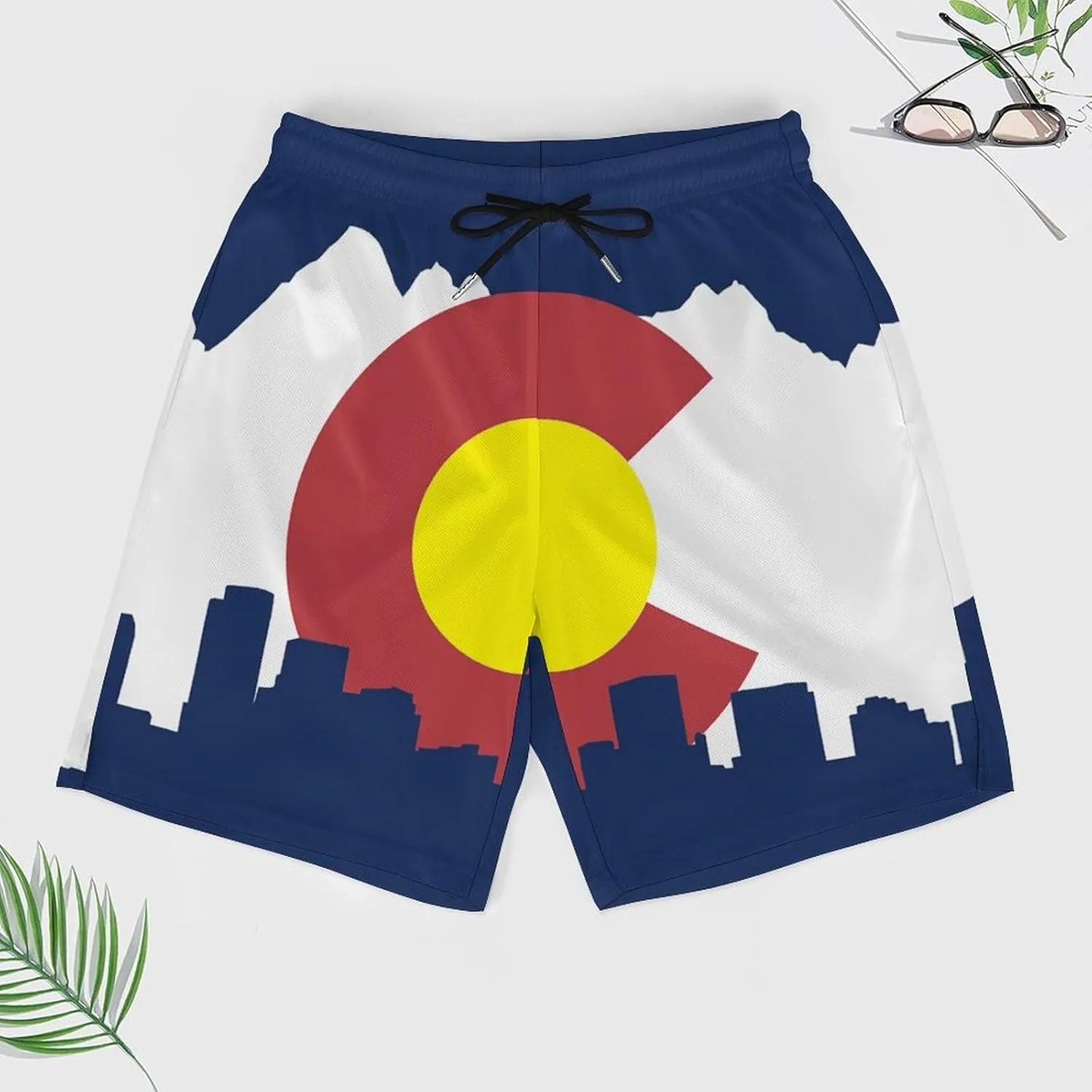 Zakqeik Italian Flag Mens Swim Trunks Quick Dry Swim Shorts with Pockets Funny Beach Shorts