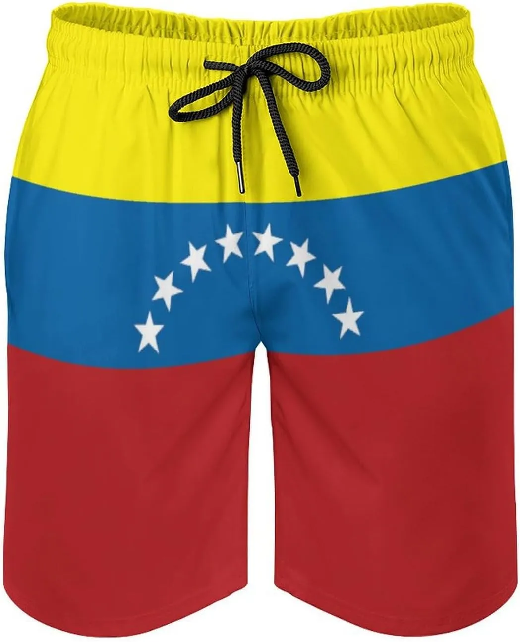 Zakqeik Men's Summer Guyana Flag Map Swim Trunks Quick Dry Surf Boardshorts Bathing Suit Shorts with Pockets