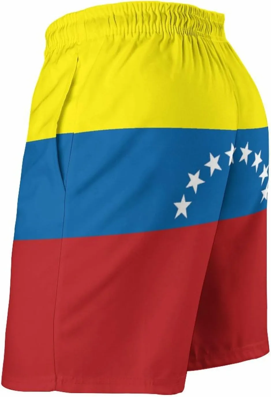 Zakqeik Men's Summer Guyana Flag Map Swim Trunks Quick Dry Surf Boardshorts Bathing Suit Shorts with Pockets