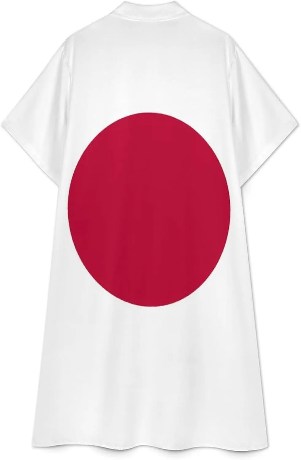 Zakqeik Women's Italy Flag Shirt Dress Collar V-Neck Button Down Loose Short Sleeve Long Dresses